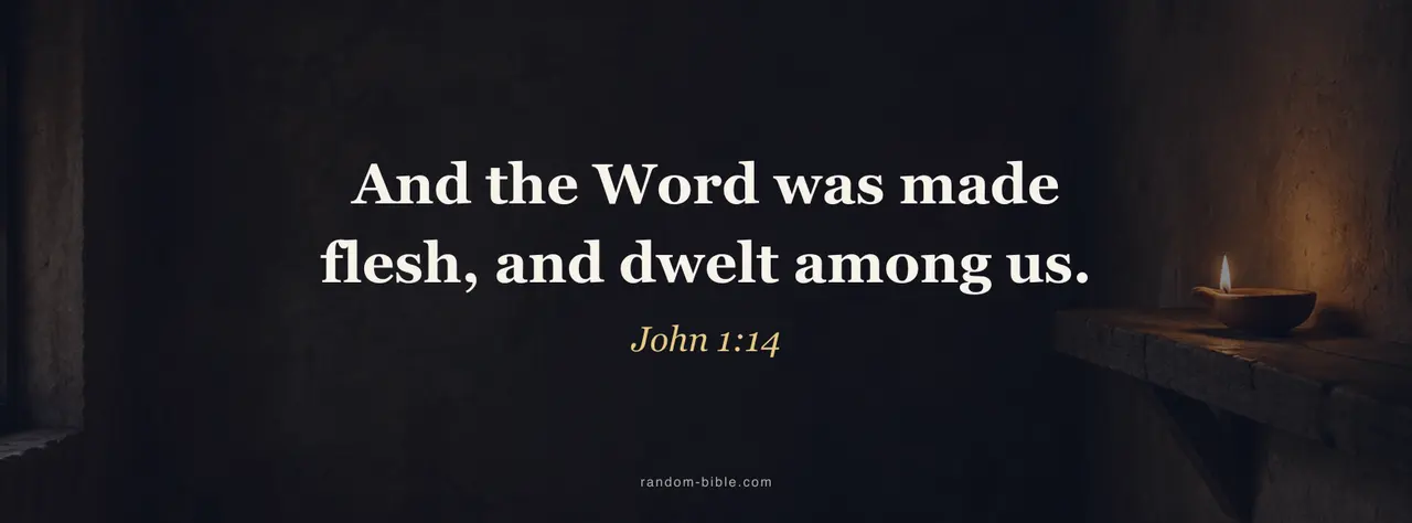 John 1:14 Facebook cover: "And the Word was made flesh, and dwelt among us."
