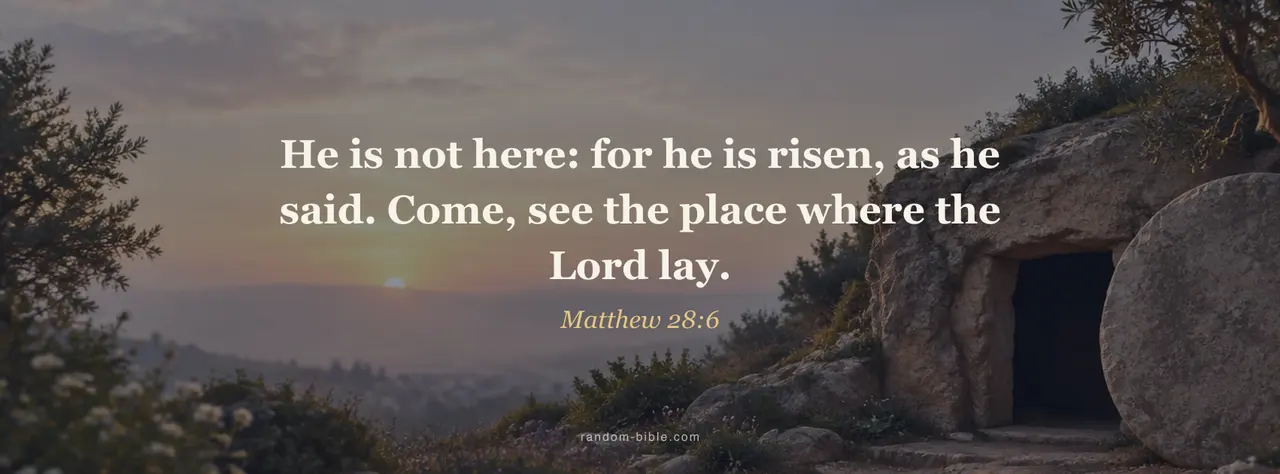 Matthew 28:6 Facebook cover: "He is not here: for he is risen, as he said. Come, see the place where the Lord lay."
