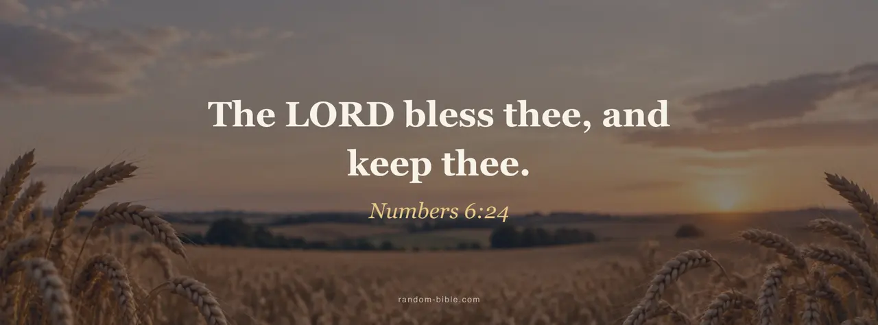 Numbers 6:24 Facebook cover: "The LORD bless thee, and keep thee."