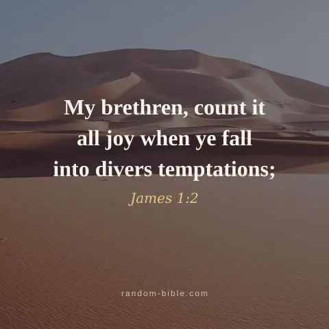 My brethren, count it all joy when ye fall into divers temptations; — James 1:2