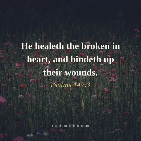 He healeth the broken in heart, and bindeth up their wounds. — Psalms 147:3