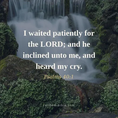 I waited patiently for the LORD; and he inclined unto me, and heard my cry. — Psalms 40:1