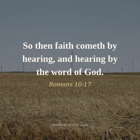 So then faith cometh by hearing, and hearing by the word of God. — Romans 10:17