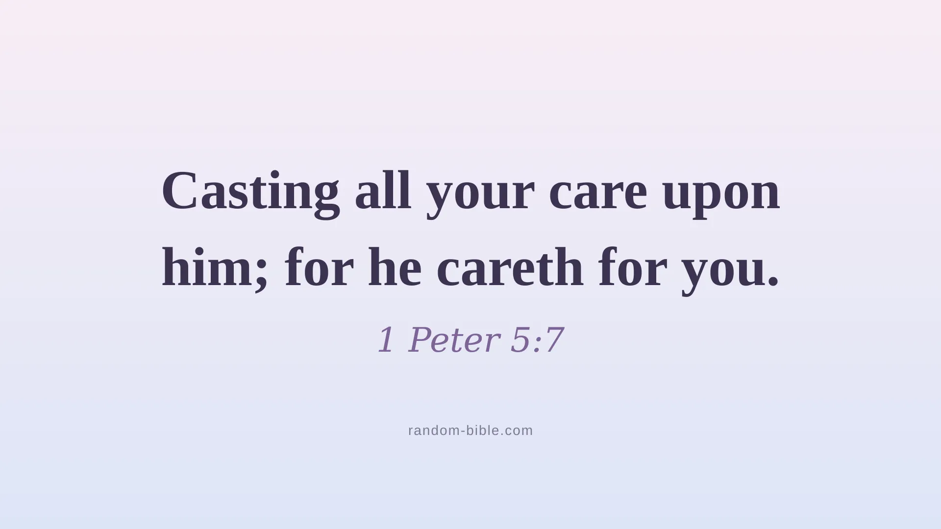 1 Peter 5:7 aesthetic Bible verse wallpaper for desktop and laptop (KJV)