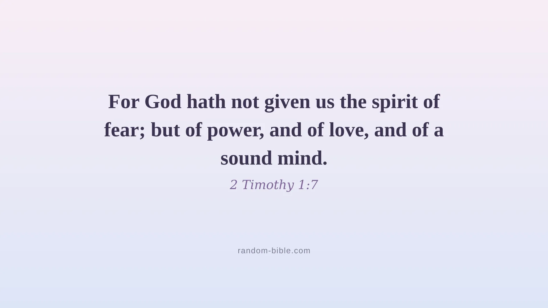 2 Timothy 1:7 — aesthetic Bible verse wallpaper for laptop and desktop