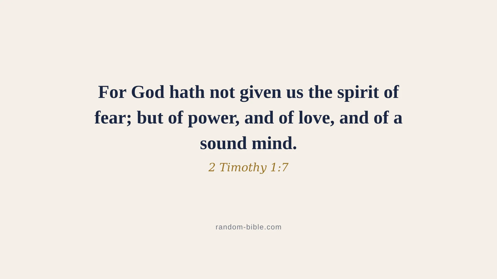 2 Timothy 1:7 minimal Bible verse wallpaper for desktop and laptop (KJV)