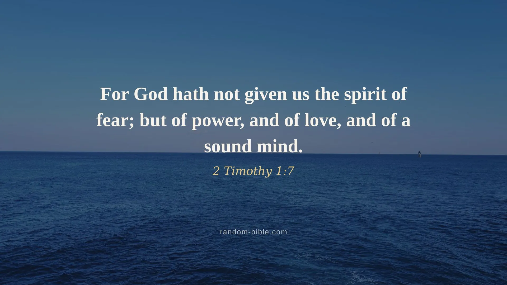2 Timothy 1:7 — Bible verse wallpaper