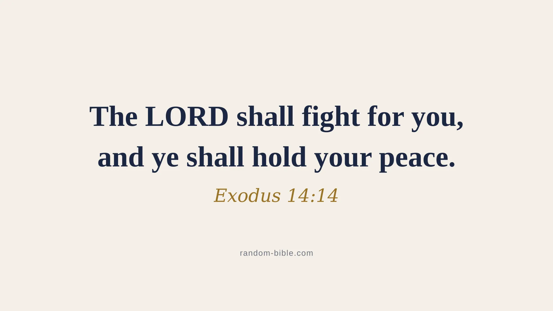 Exodus 14:14 minimal Bible verse wallpaper for desktop and laptop (KJV)