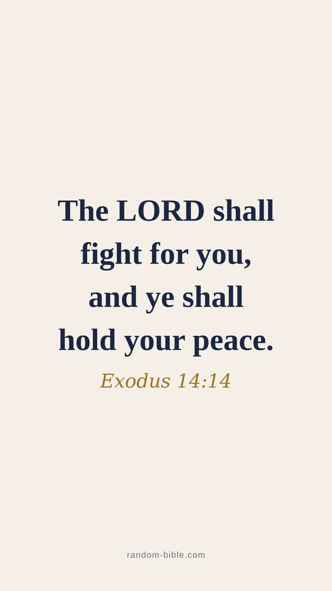 Exodus 14:14 minimal Bible verse wallpaper (KJV)