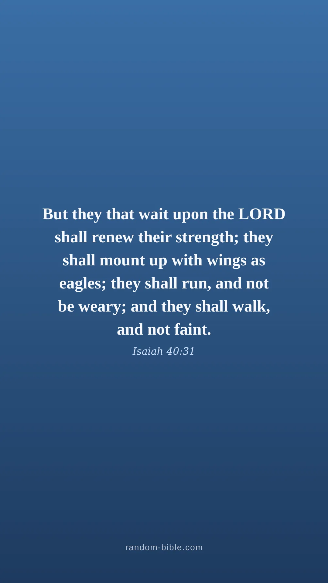 Isaiah 40:31 blue Bible verse wallpaper (KJV)