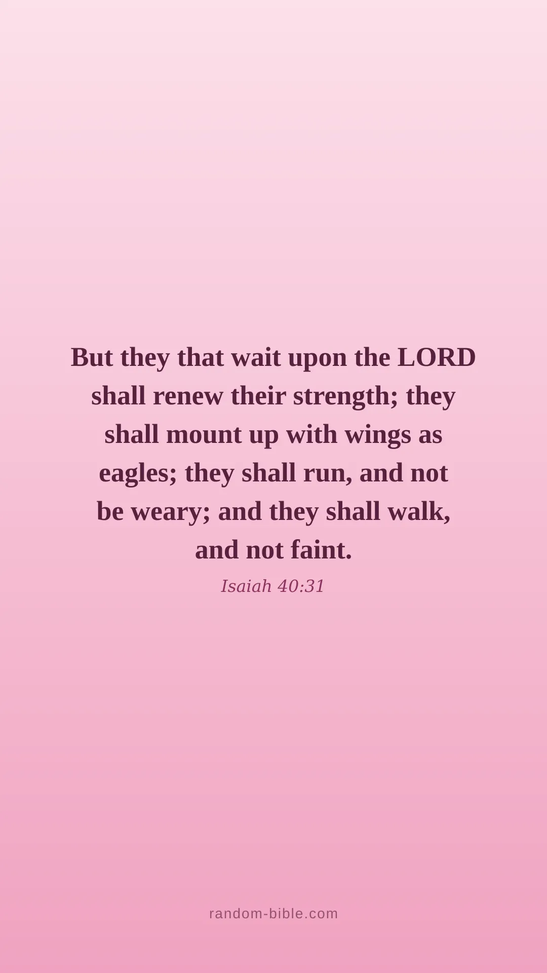 Isaiah 40:31 — pink Bible verse wallpaper