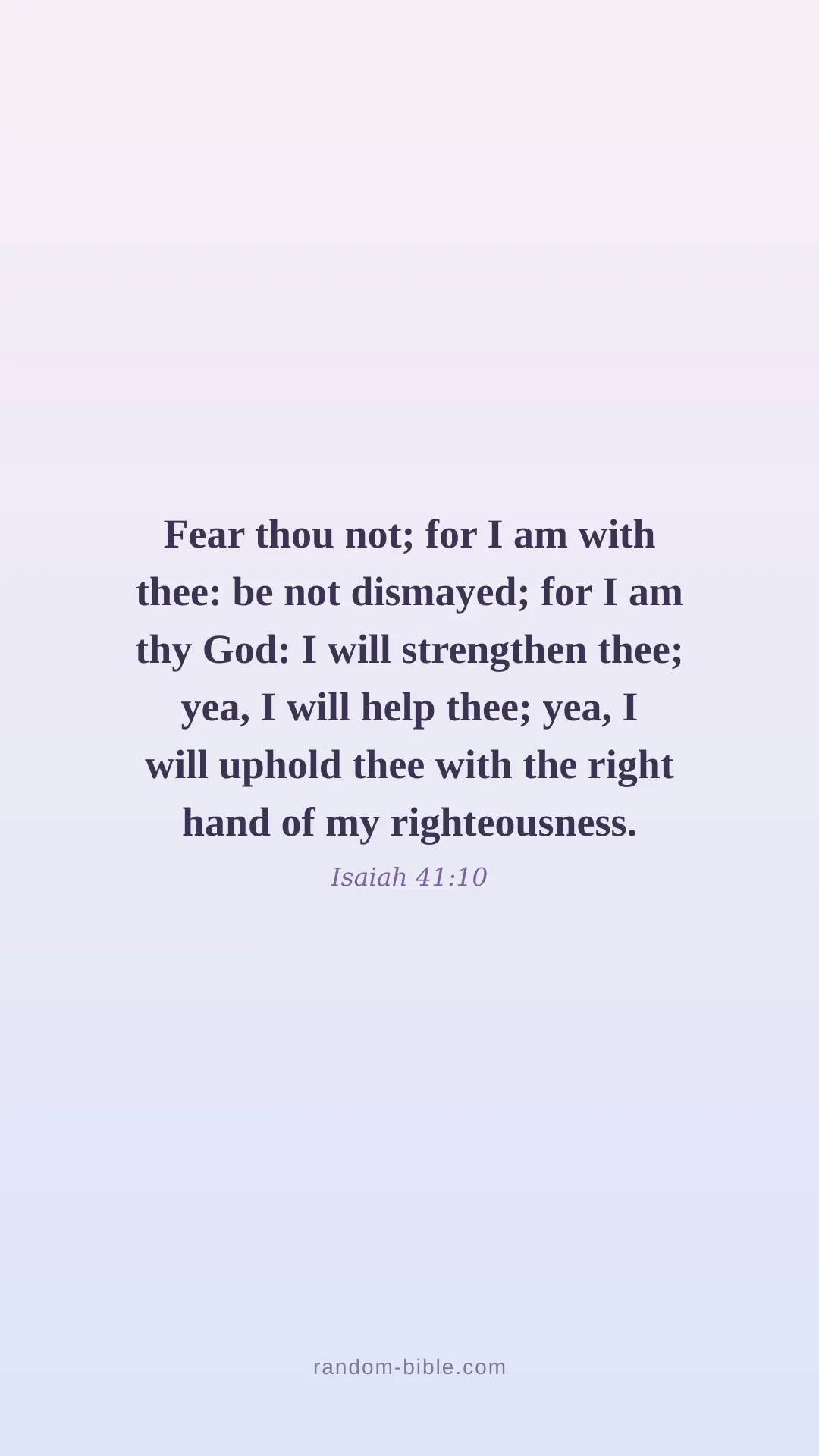 Isaiah 41:10 — aesthetic Bible verse wallpaper