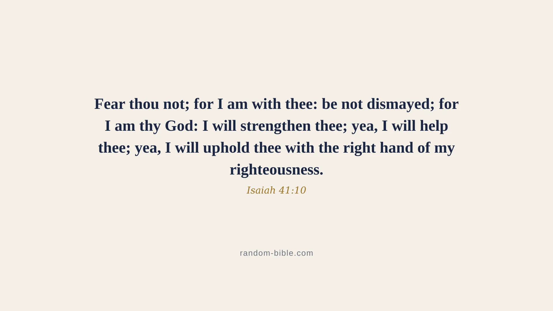 Isaiah 41:10 minimal Bible verse wallpaper for desktop and laptop (KJV)