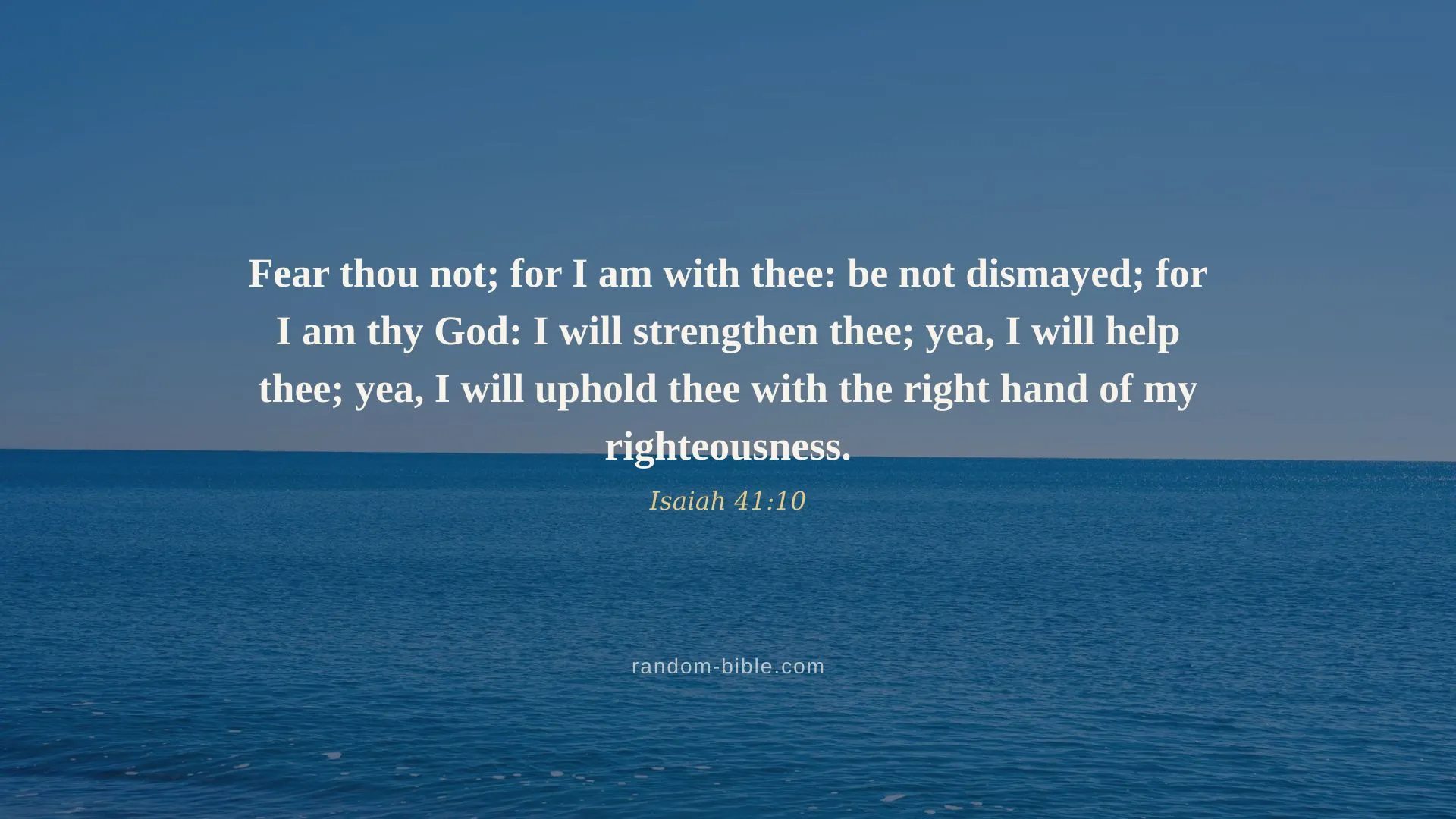 Isaiah 41:10 — desktop Bible verse wallpaper
