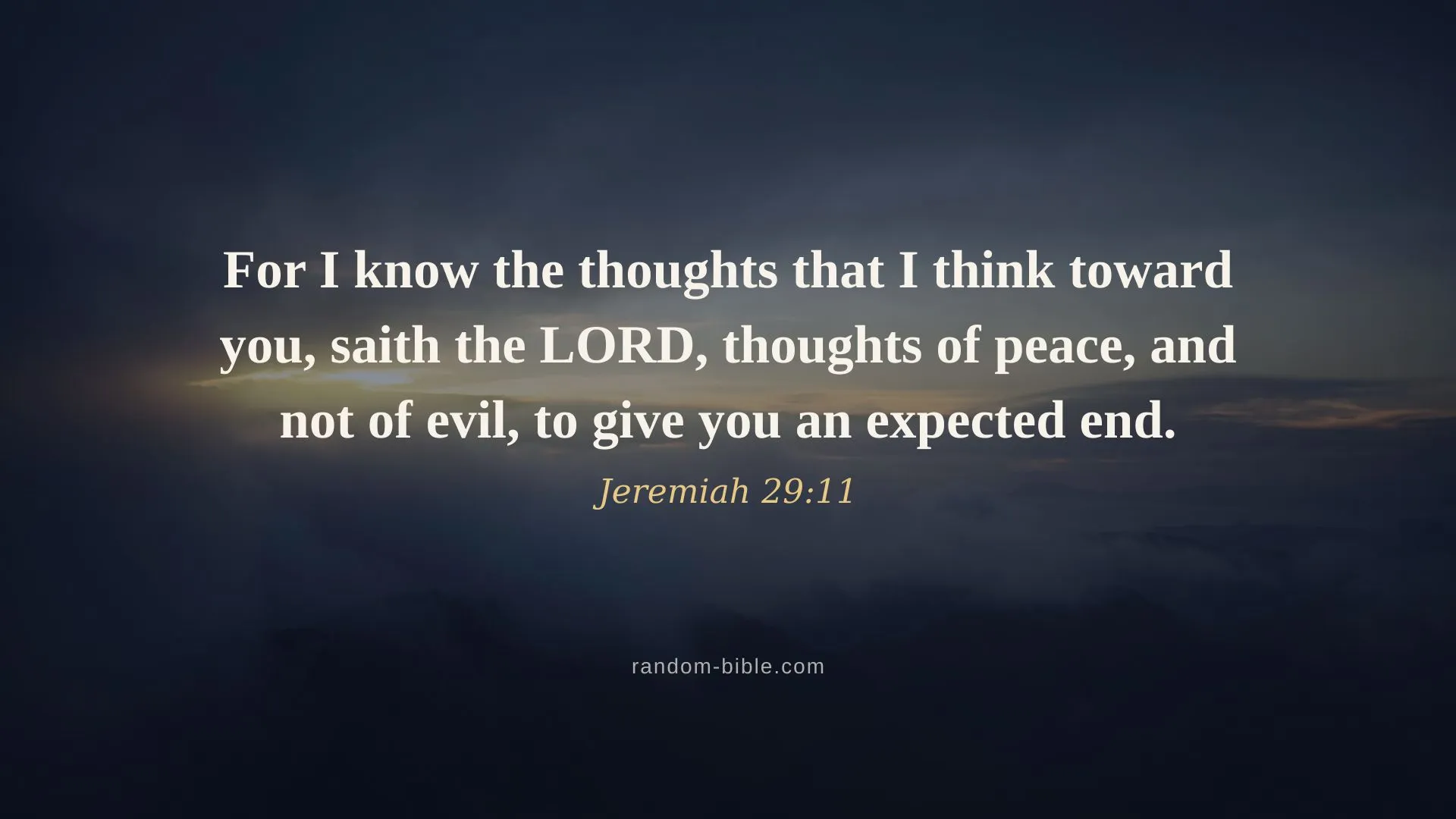 Jeremiah 29:11 — Bible verse wallpaper
