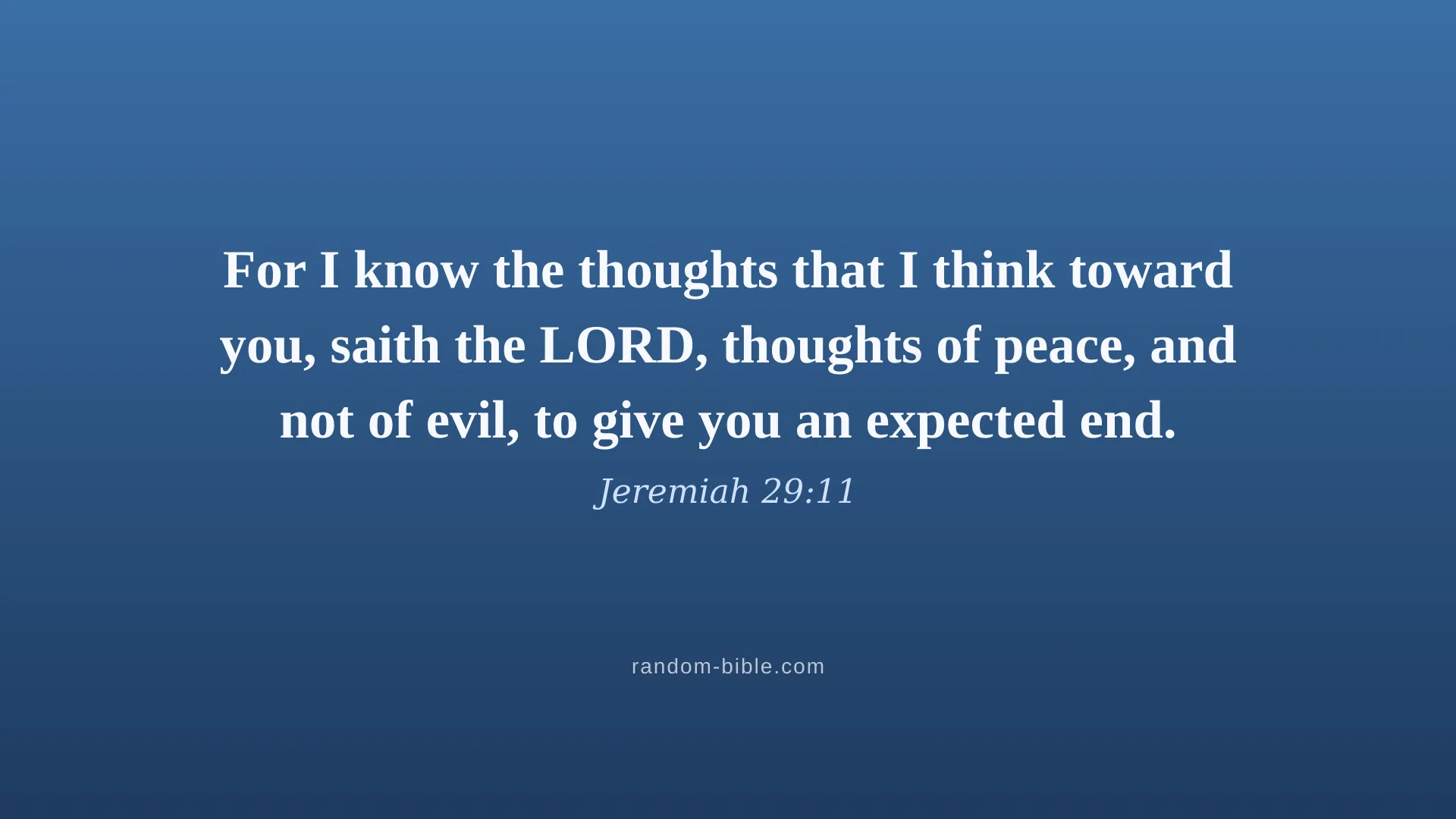 Jeremiah 29:11 blue Bible verse wallpaper for desktop and laptop (KJV)
