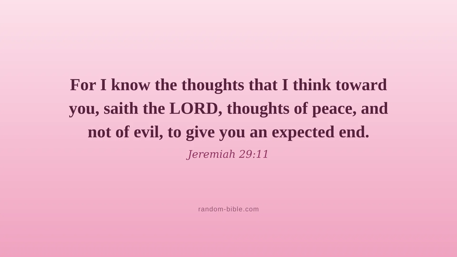 Jeremiah 29:11 pink Bible verse wallpaper for desktop and laptop (KJV)