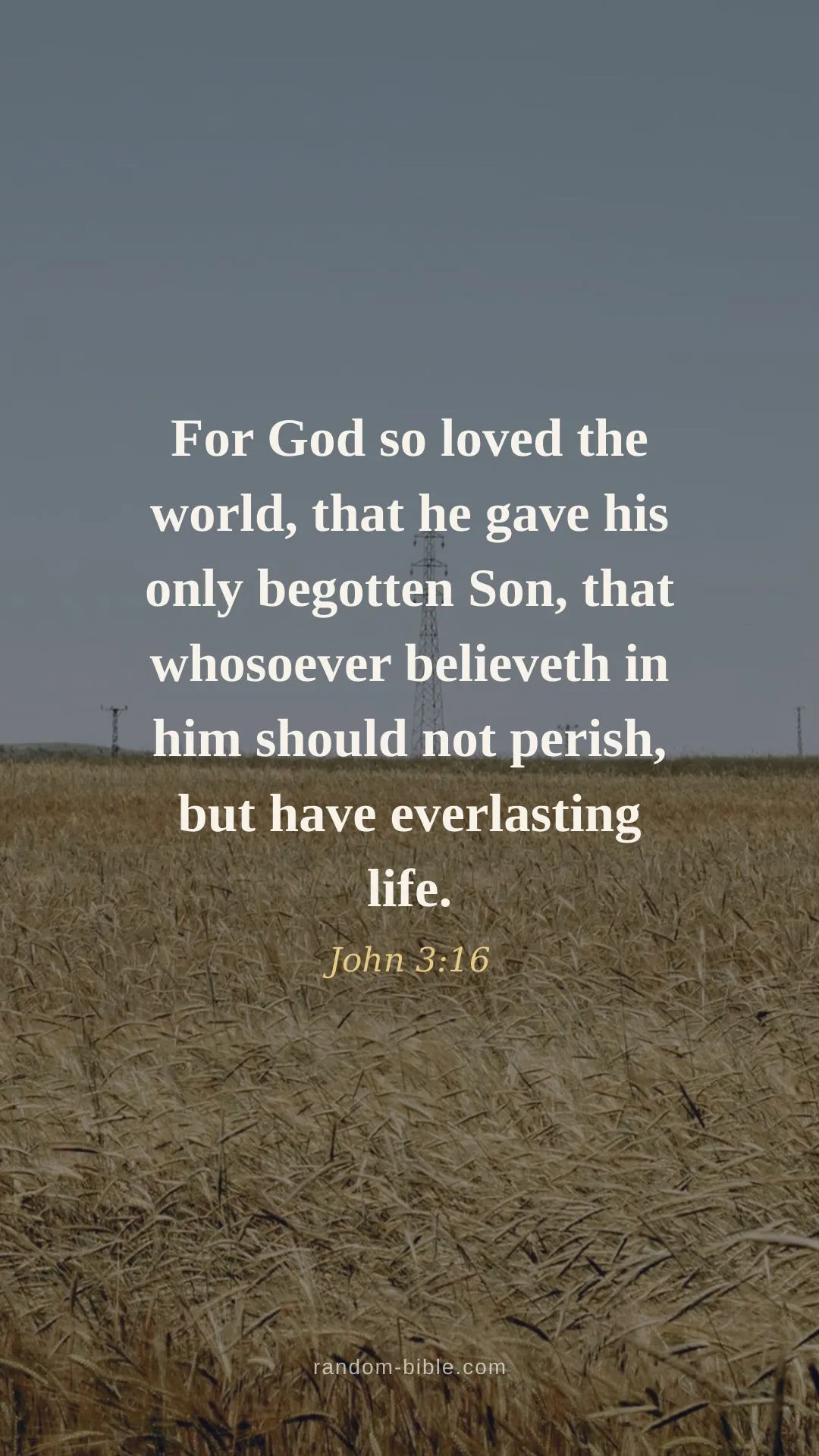 John 3:16 wallpaper — “For God so loved the world, that he gave his only begotten Son, that whosoever believeth in him should not perish, but have everlasting life.” (KJV)