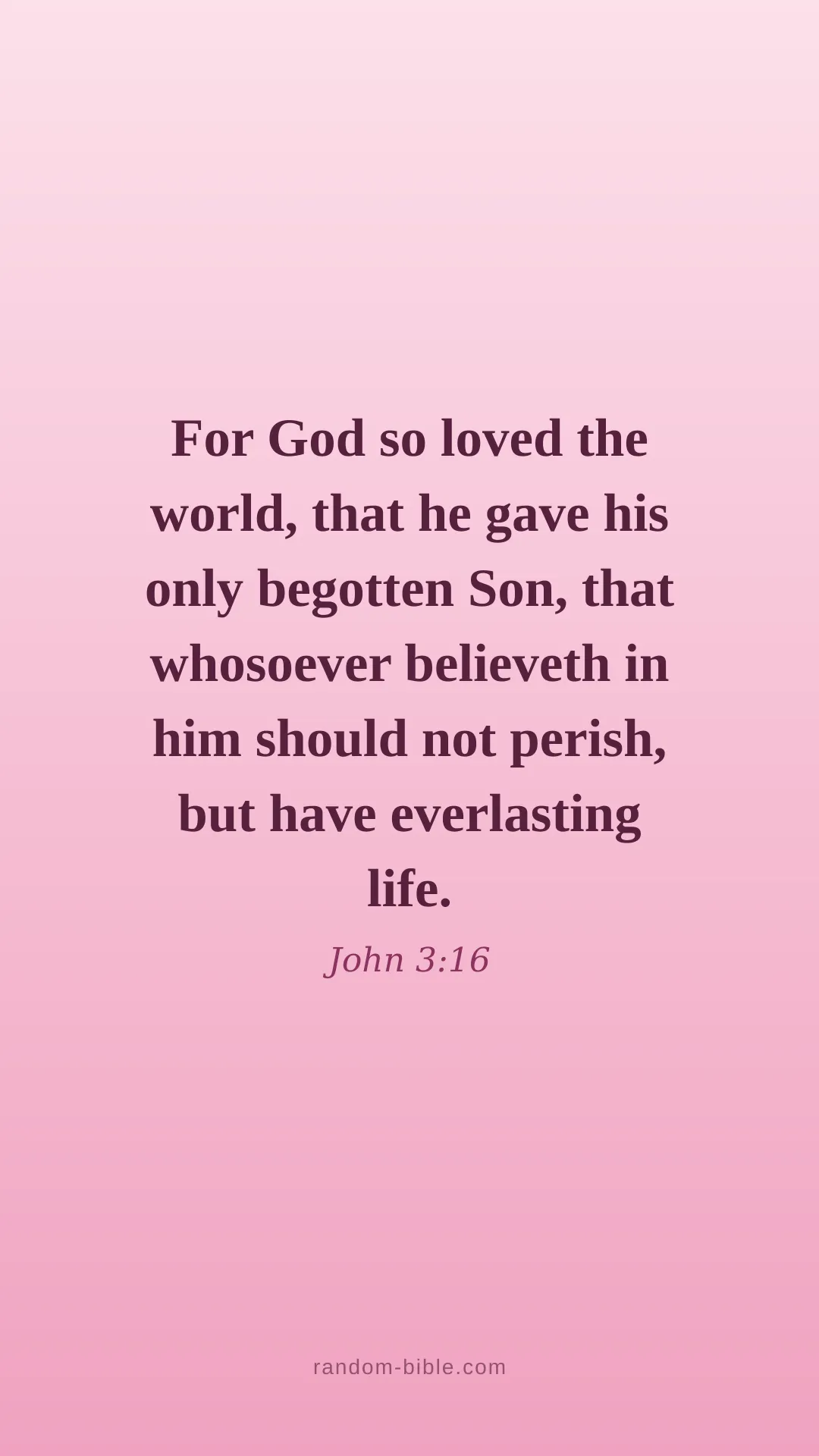 John 3:16 — pink Bible verse wallpaper