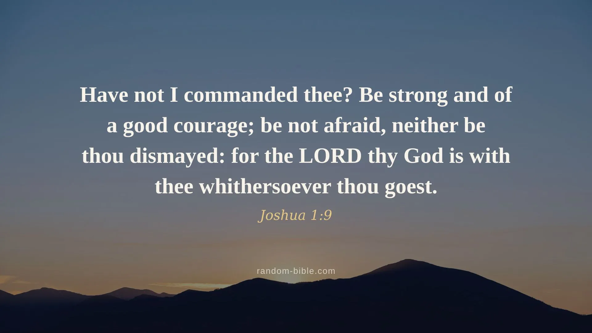 Joshua 1:9 — Bible verse wallpaper