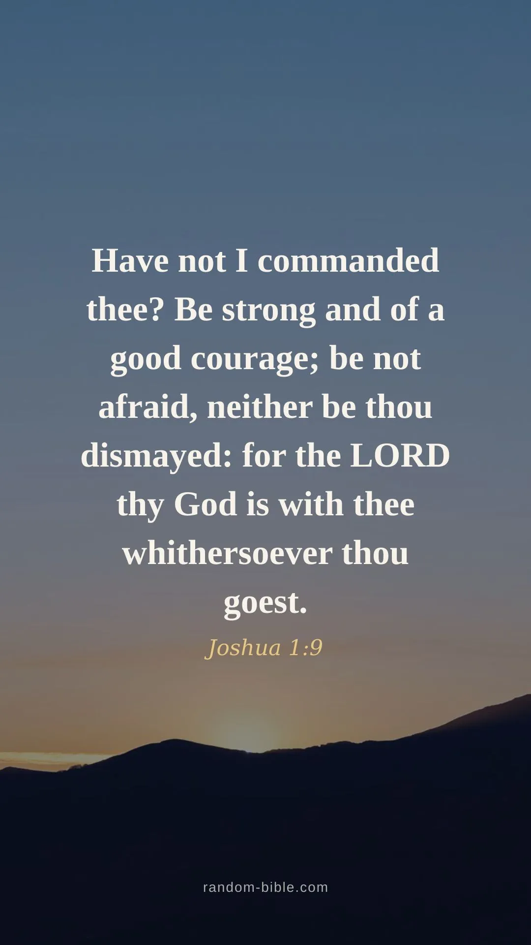 Joshua 1:9 — Bible verse wallpaper
