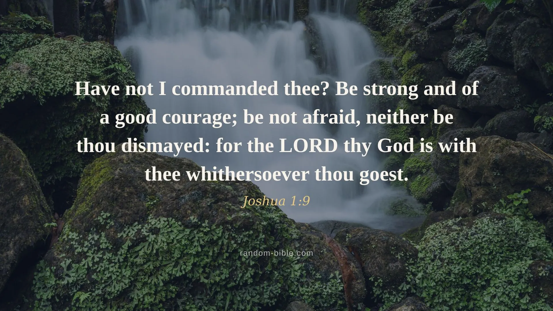 Joshua 1:9 — desktop Bible verse wallpaper