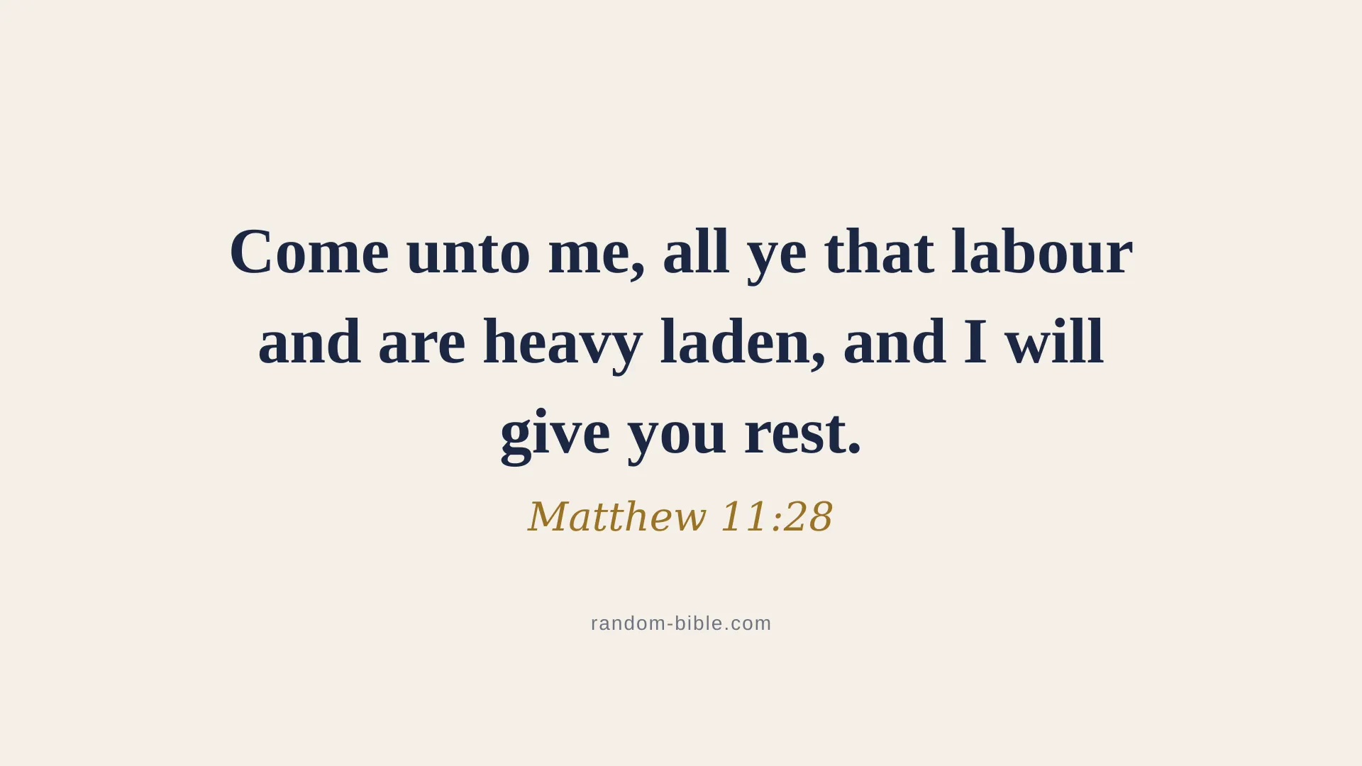 Matthew 11:28 minimal Bible verse wallpaper for desktop and laptop (KJV)