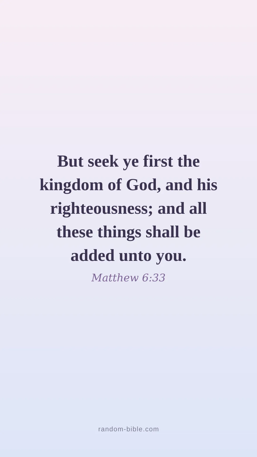 Matthew 6:33 — aesthetic Bible verse wallpaper