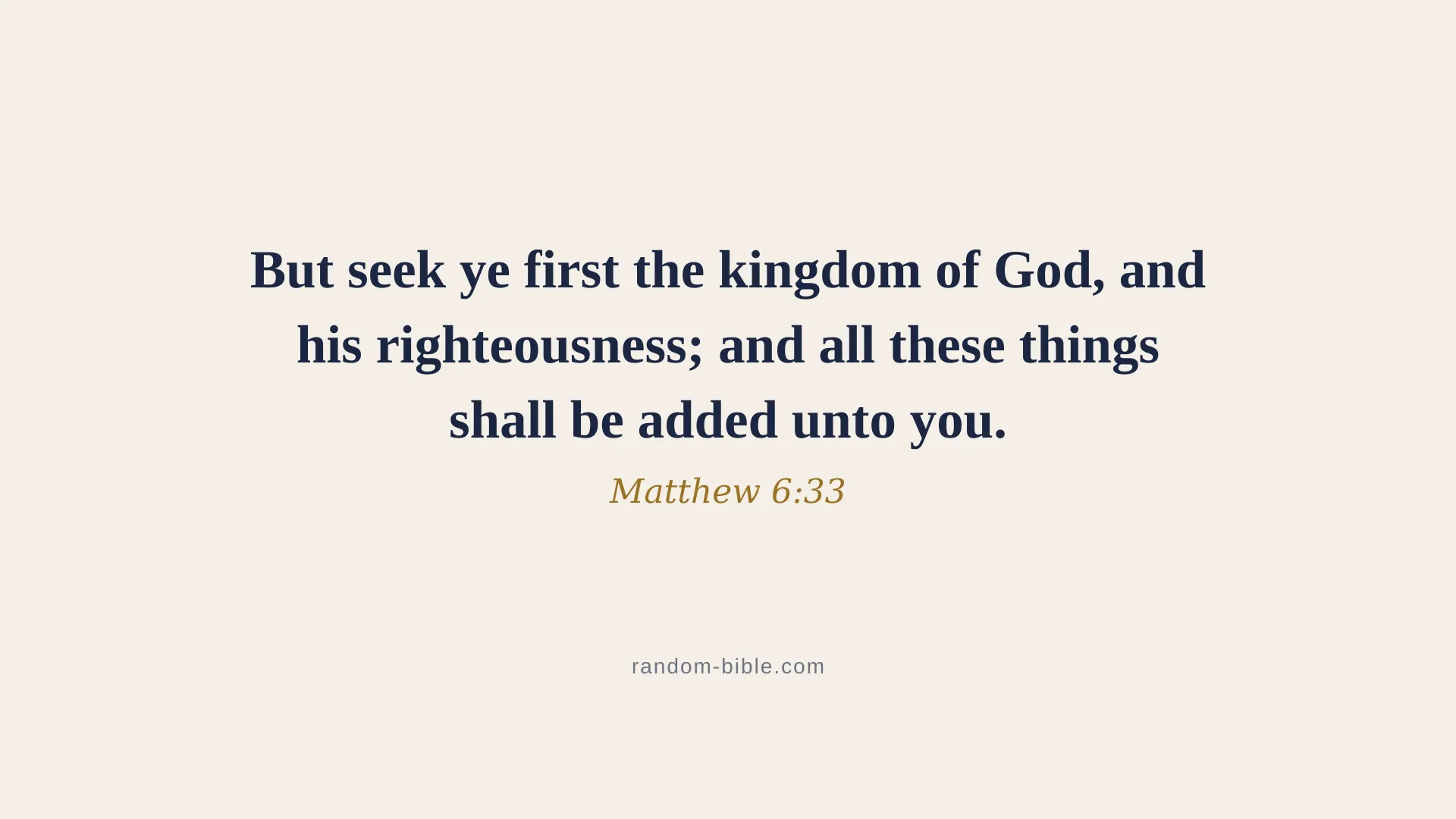 Matthew 6:33 minimal Bible verse wallpaper for desktop and laptop (KJV)