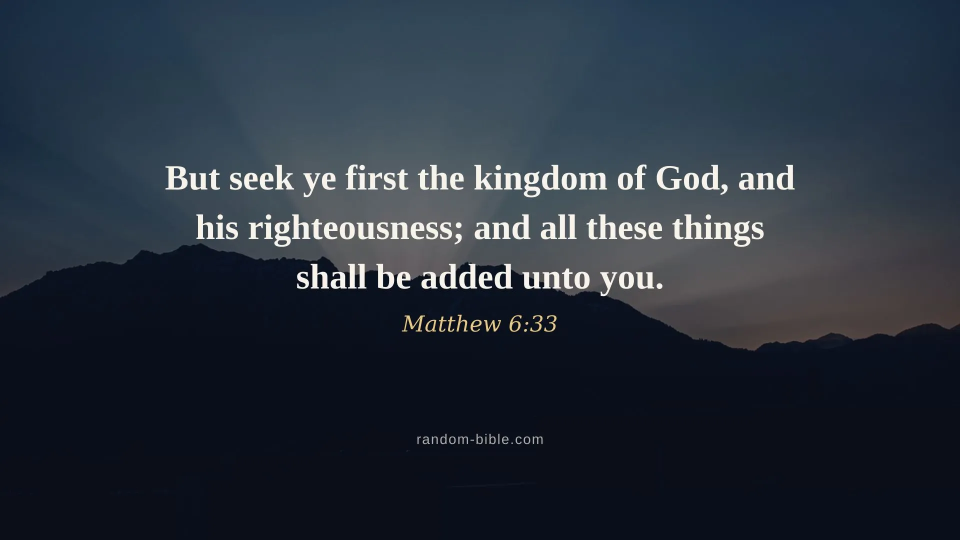Matthew 6:33 — desktop Bible verse wallpaper