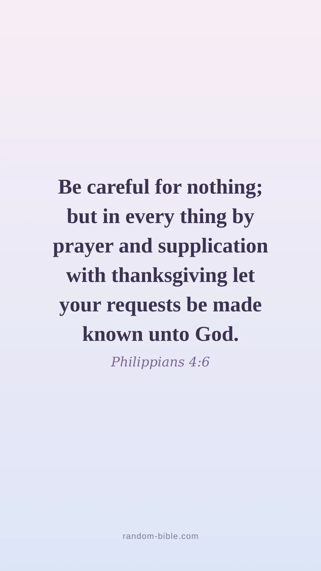Philippians 4:6 — aesthetic Bible verse wallpaper