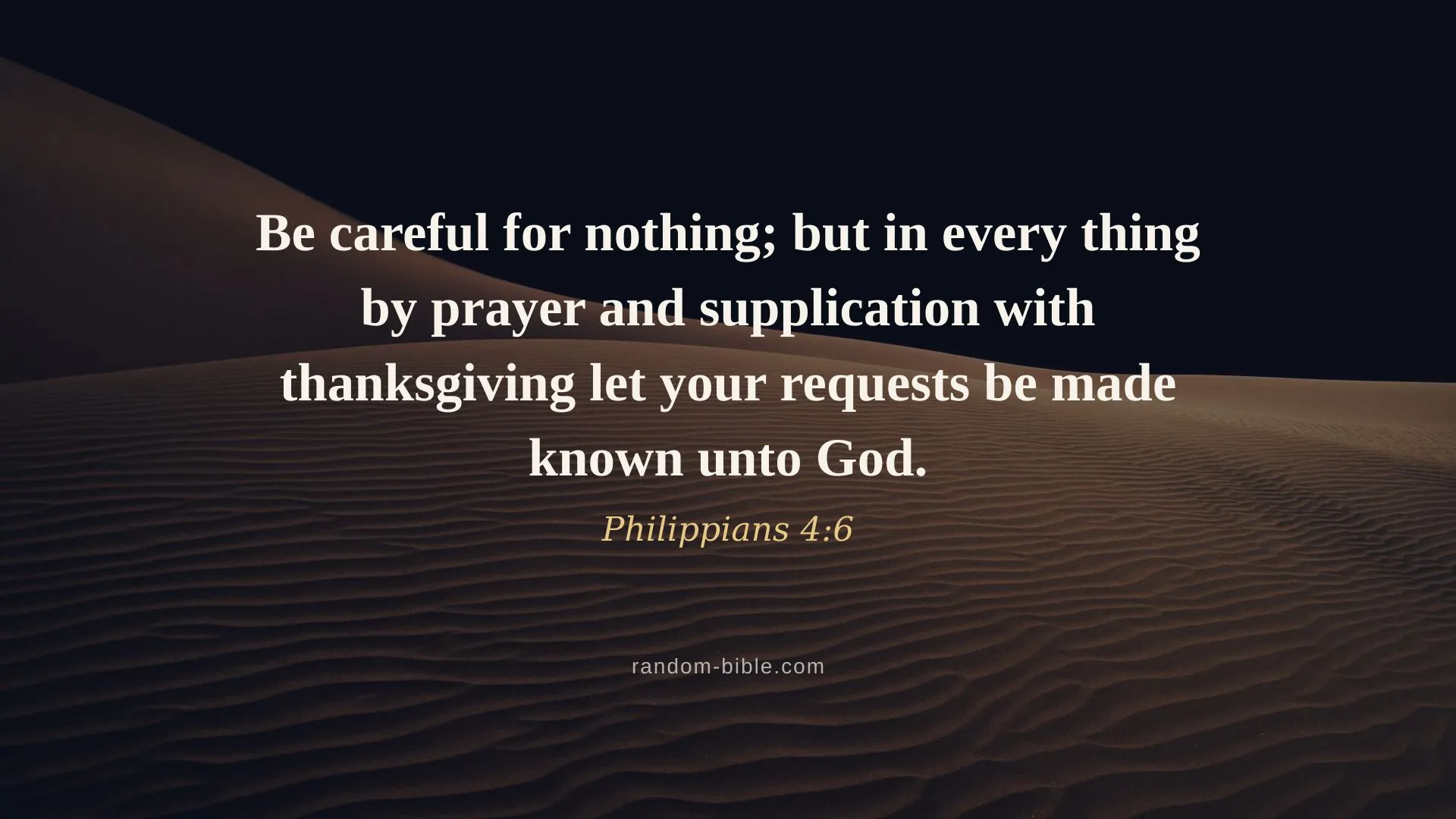 Philippians 4:6 — desktop Bible verse wallpaper