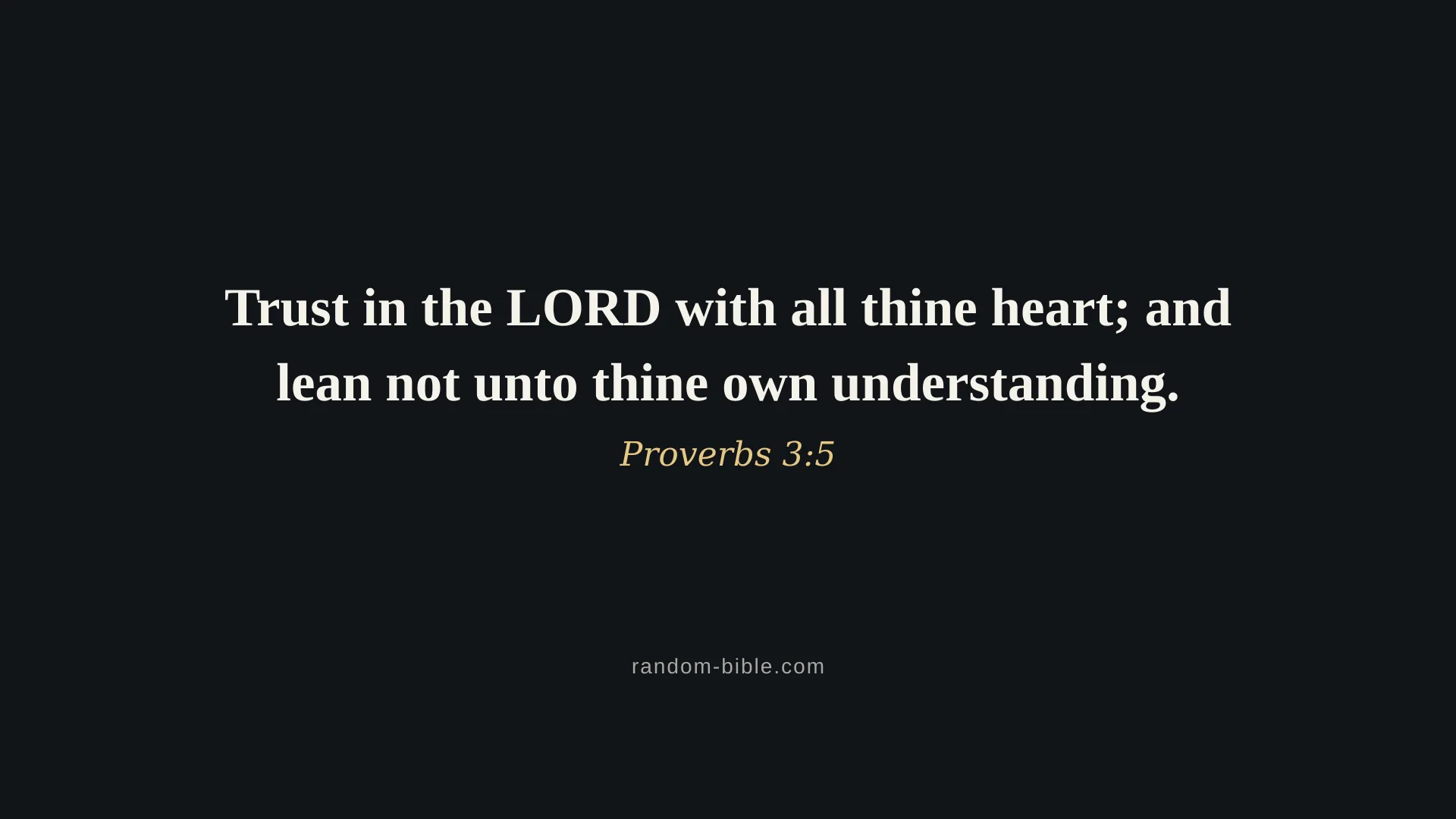 Proverbs 3:5 dark Bible verse wallpaper for desktop and laptop (KJV)