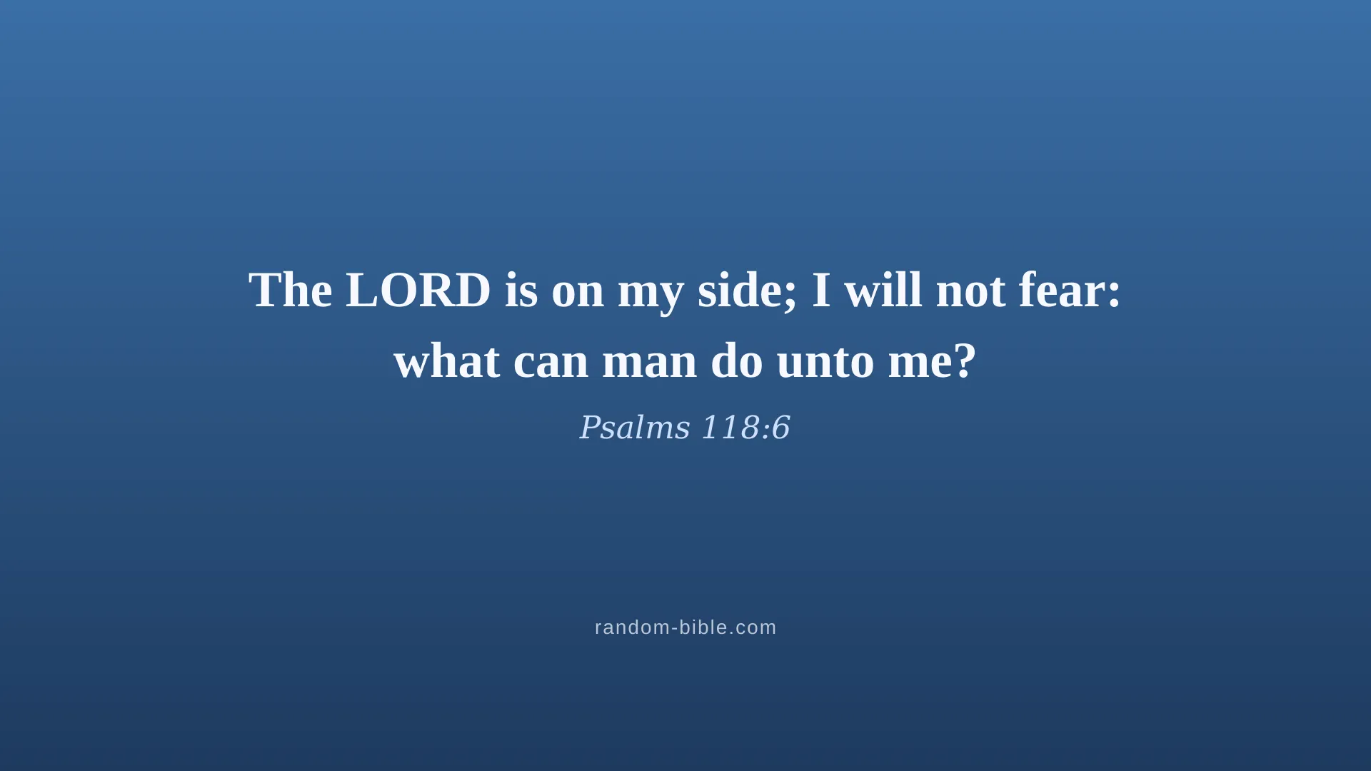 Psalms 118:6 blue Bible verse wallpaper for desktop and laptop (KJV)