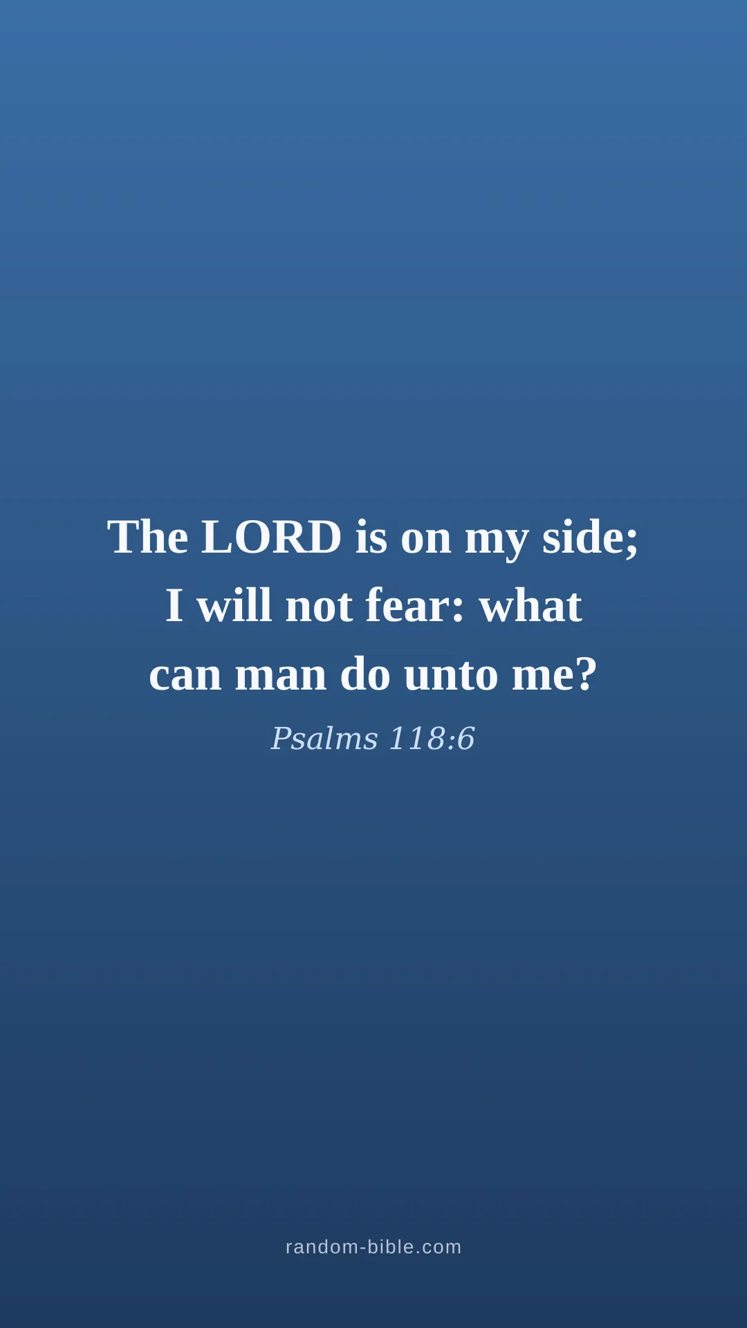 Psalms 118:6 blue Bible verse wallpaper (KJV)