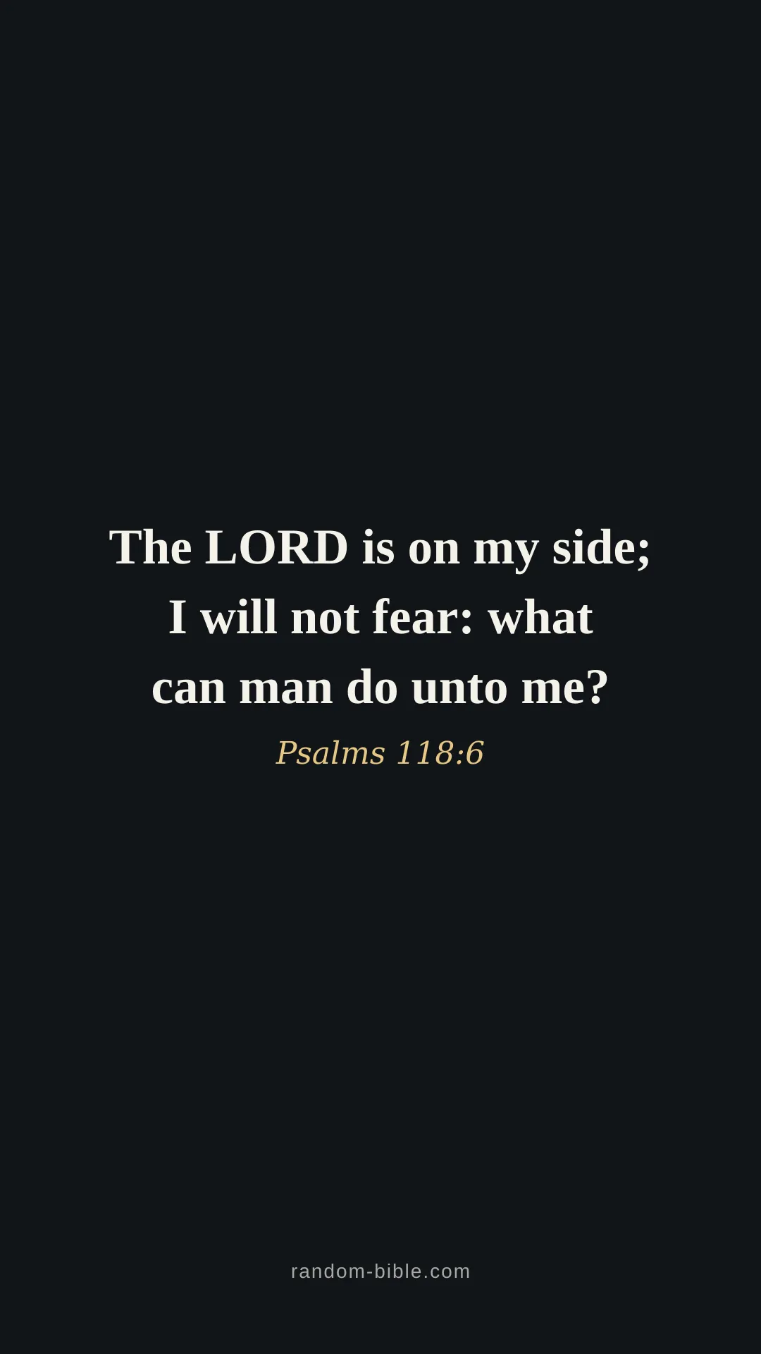 Psalms 118:6 dark Bible verse wallpaper (KJV)