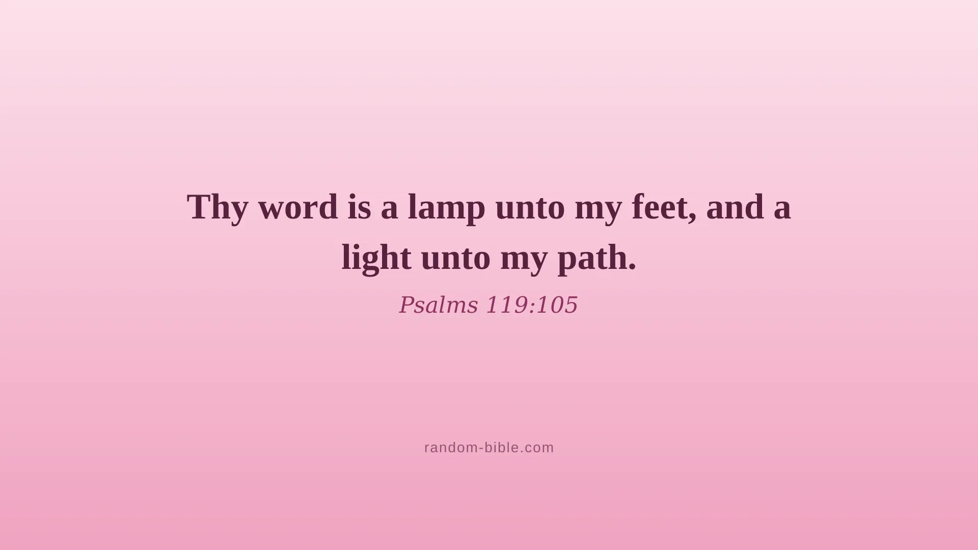 Psalms 119:105 pink Bible verse wallpaper for desktop and laptop (KJV)