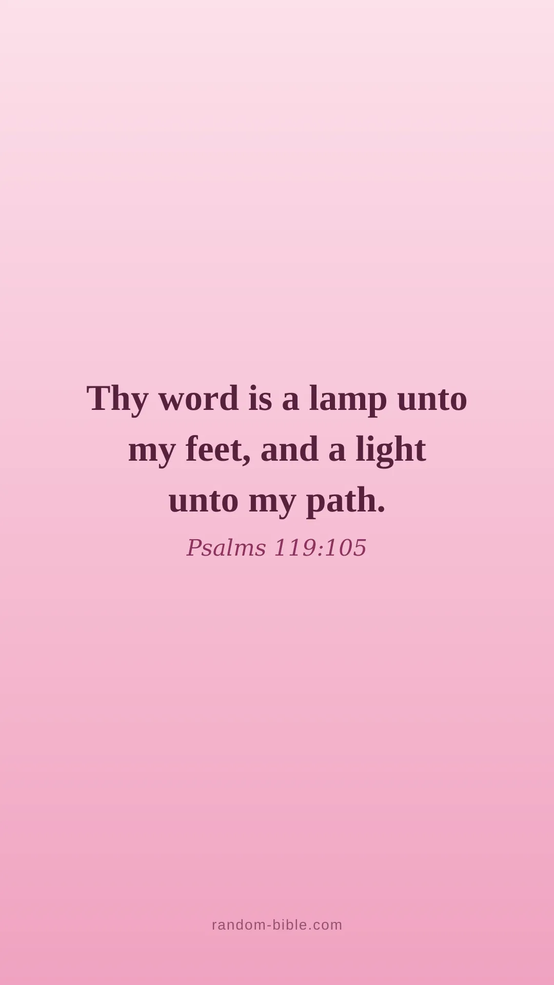 Psalms 119:105 — pink Bible verse wallpaper