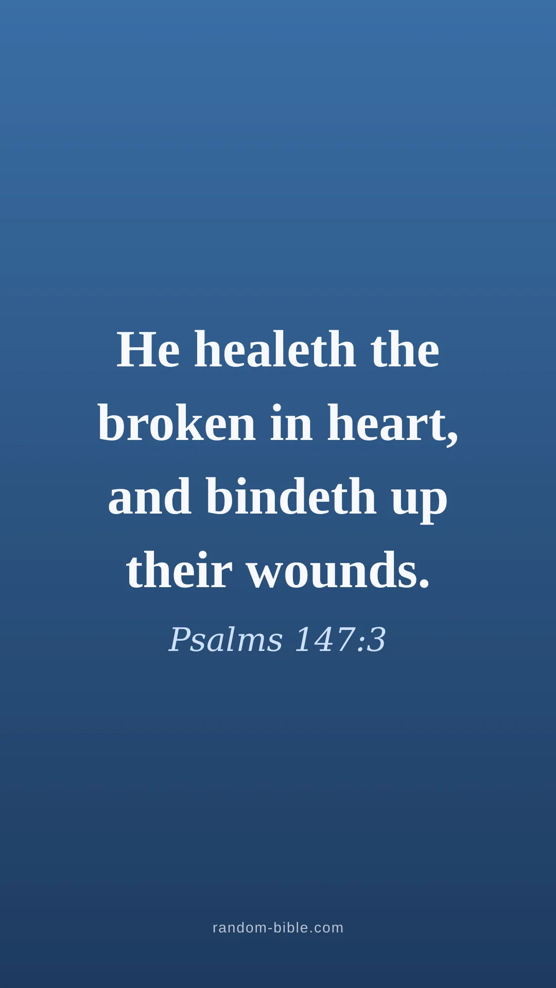 Psalms 147:3 blue Bible verse wallpaper (KJV)
