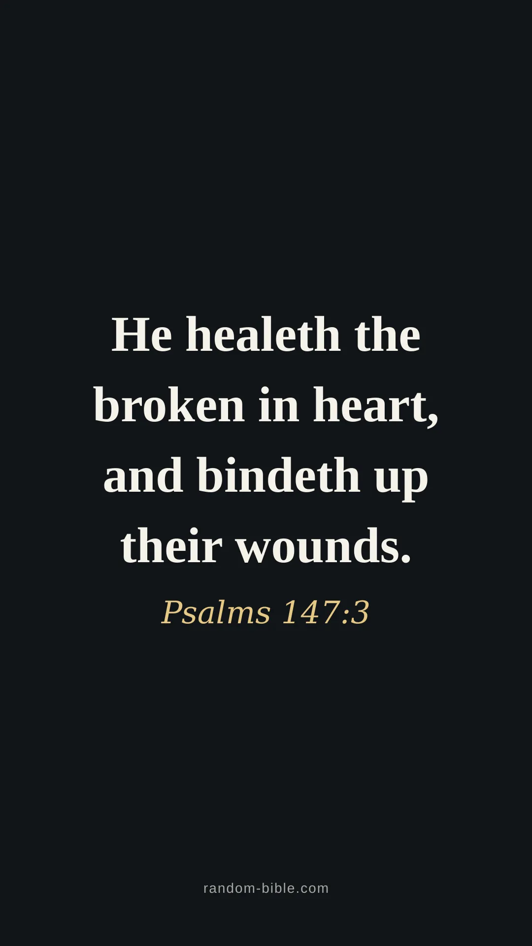 Psalms 147:3 dark Bible verse wallpaper (KJV)