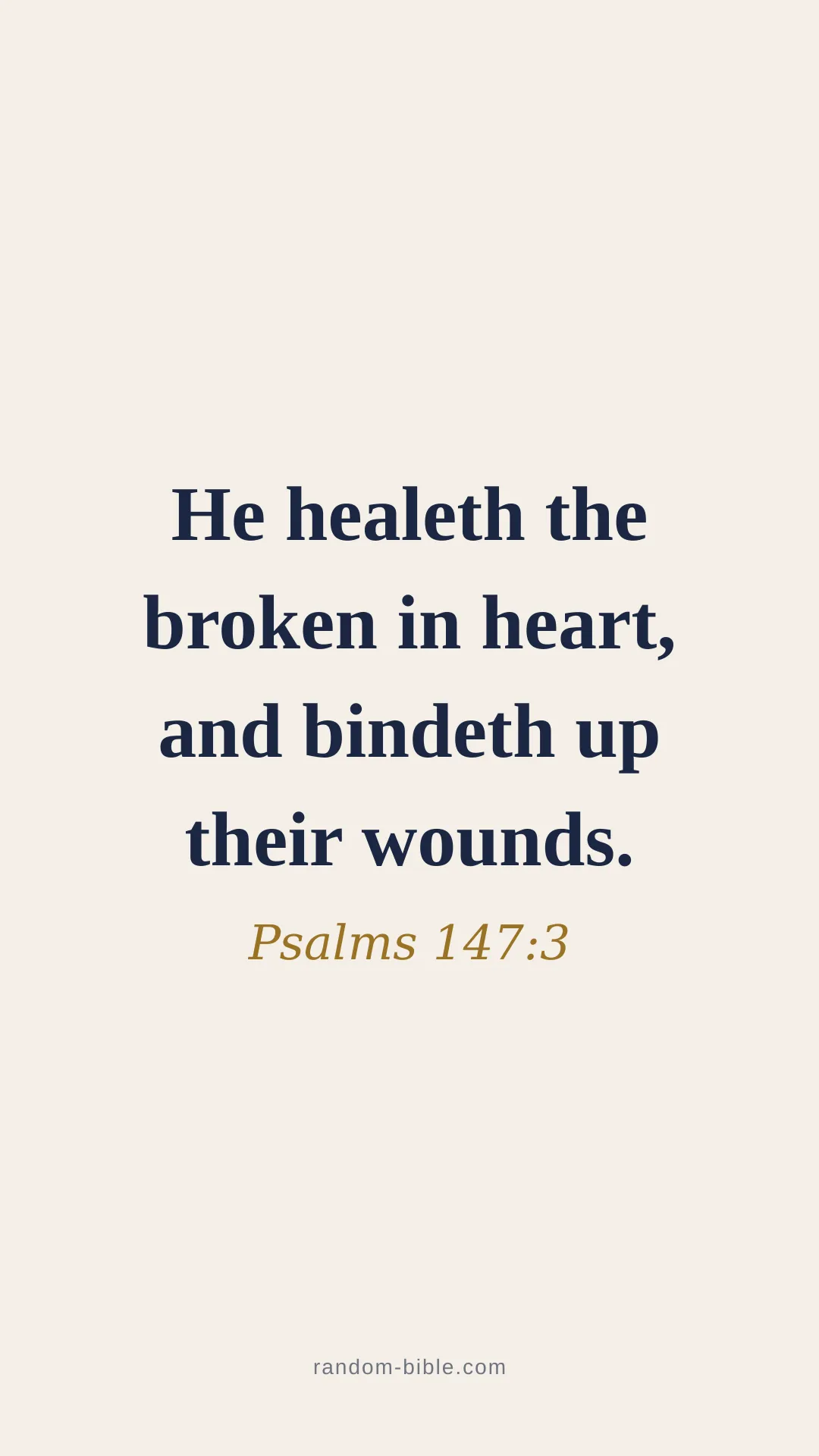 Psalms 147:3 minimal Bible verse wallpaper (KJV)