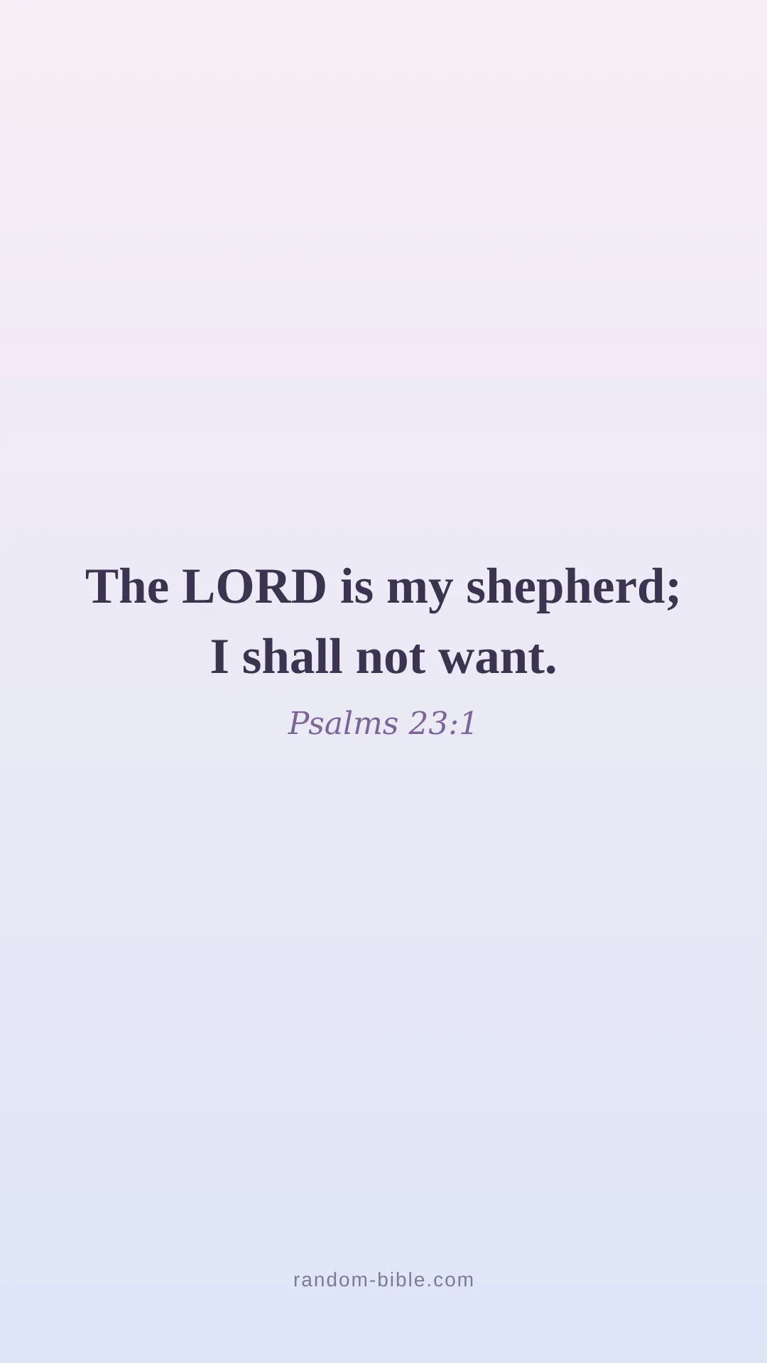 Psalms 23:1 — aesthetic Bible verse wallpaper