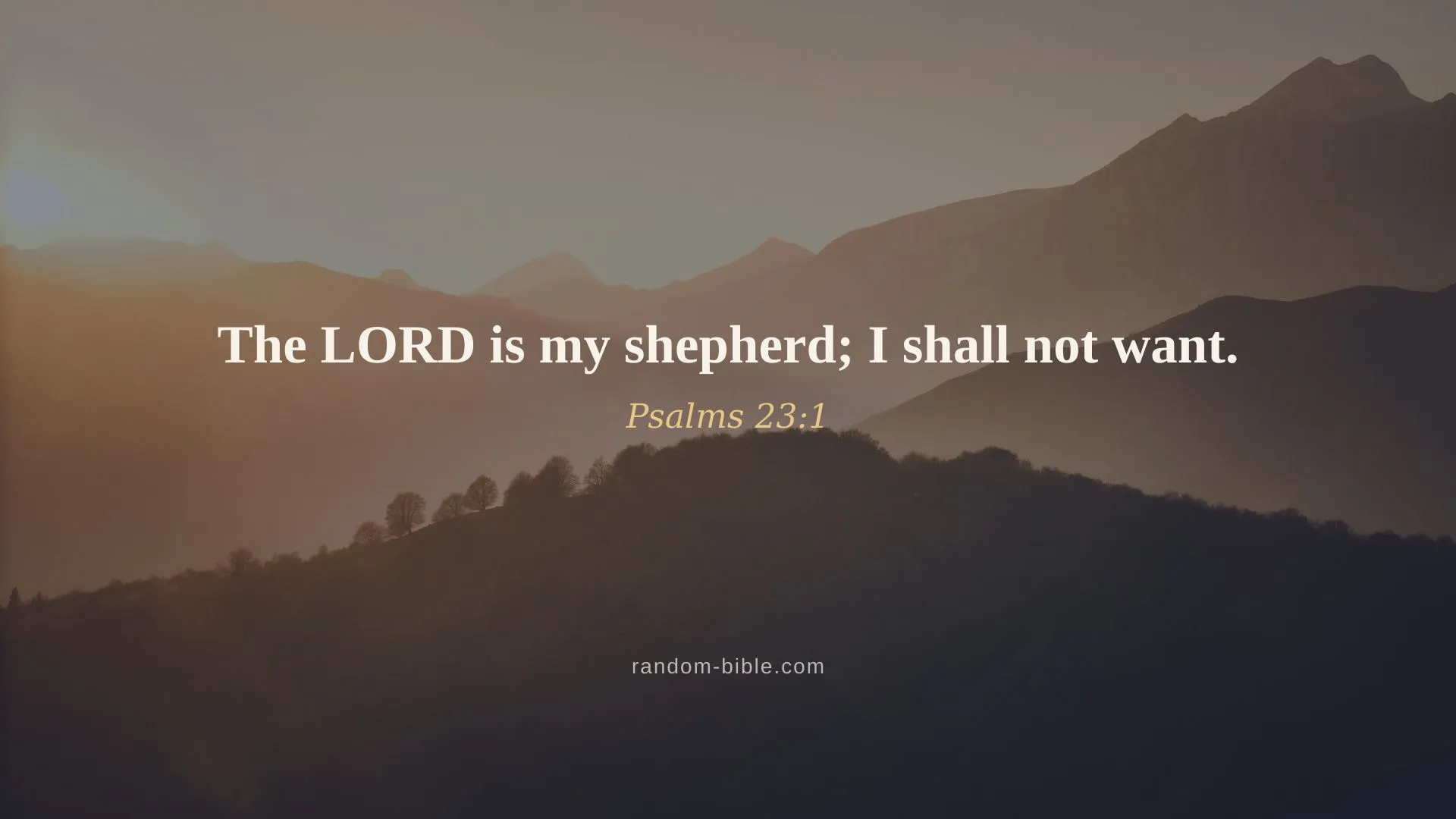 Psalms 23:1 — desktop Bible verse wallpaper