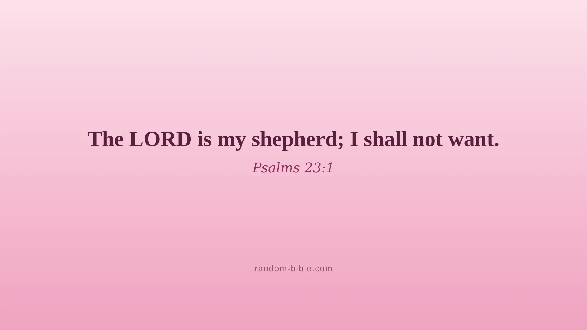 Psalms 23:1 pink Bible verse wallpaper for desktop and laptop (KJV)