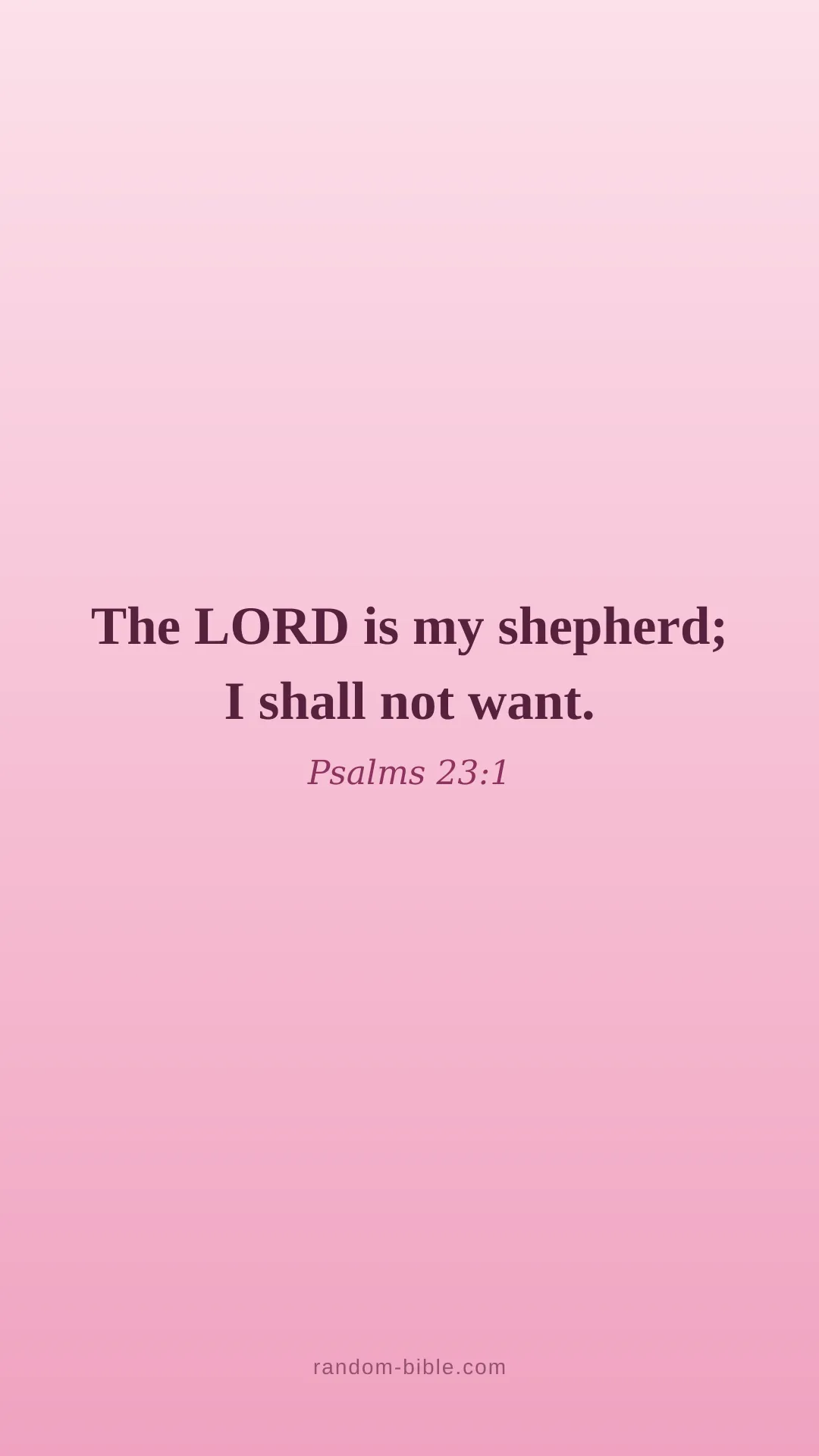 Psalms 23:1 — pink Bible verse wallpaper