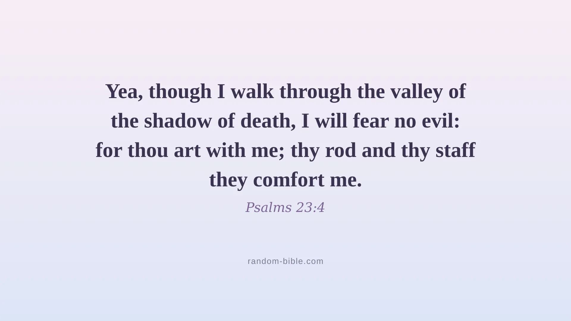 Psalms 23:4 — aesthetic Bible verse wallpaper for laptop and desktop