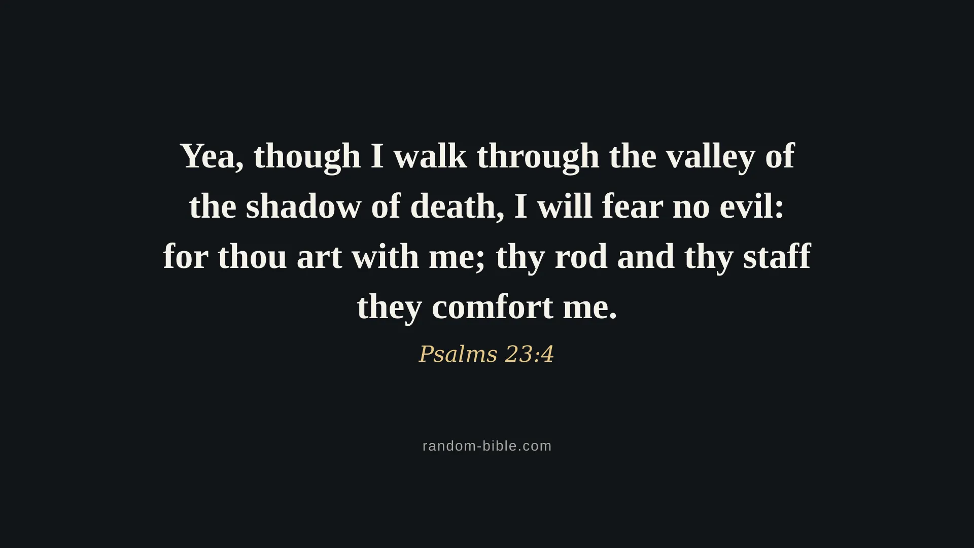 Psalms 23:4 dark Bible verse wallpaper for desktop and laptop (KJV)