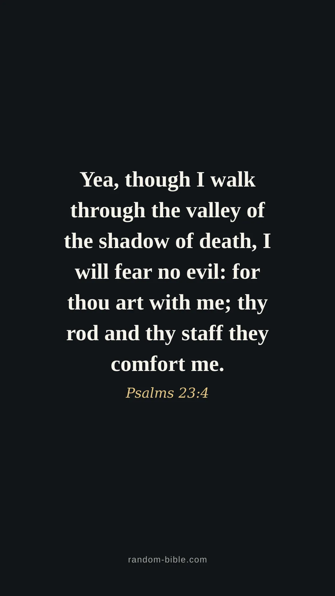 Psalms 23:4 dark Bible verse wallpaper (KJV)