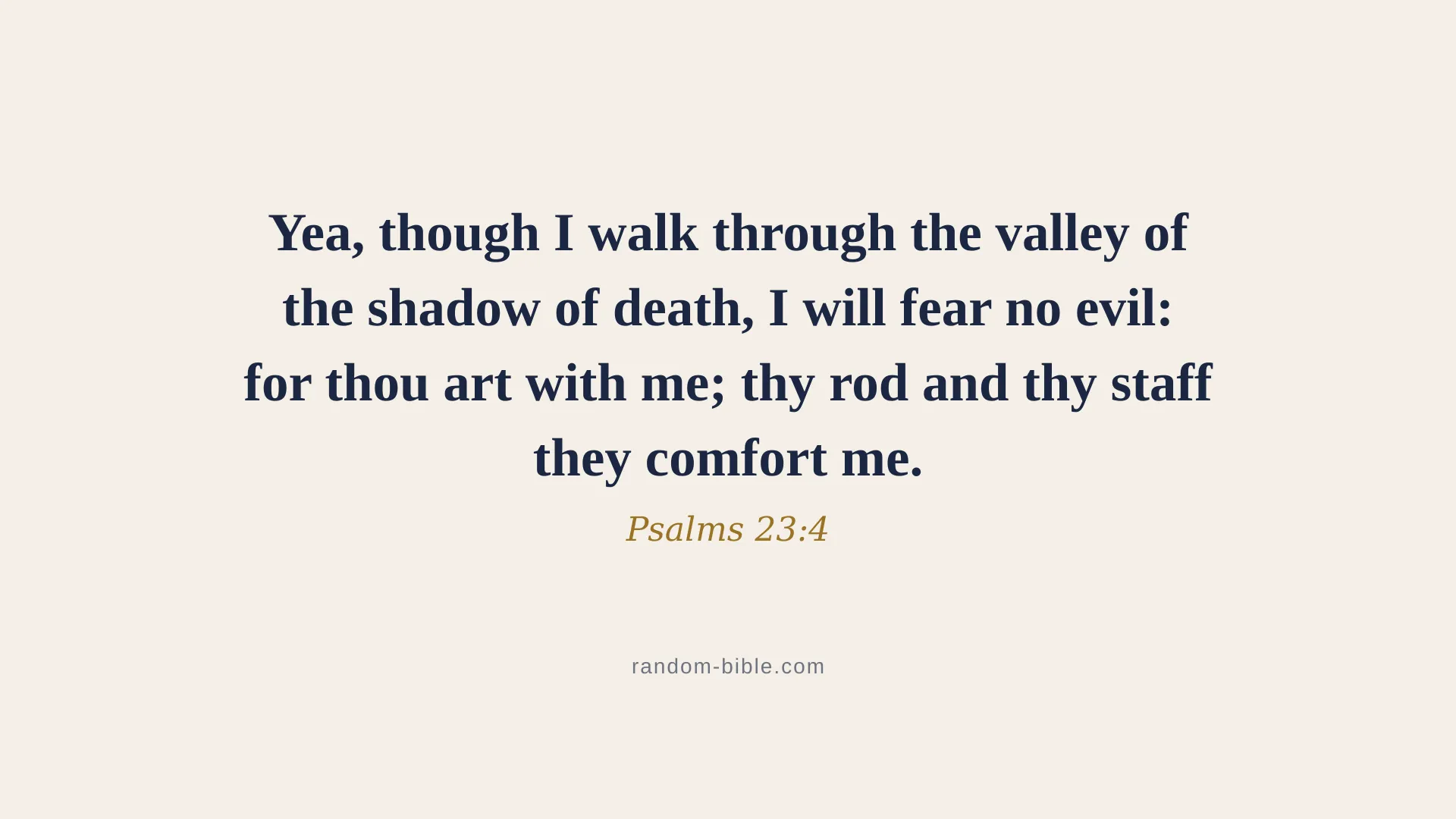 Psalms 23:4 minimal Bible verse wallpaper for desktop and laptop (KJV)