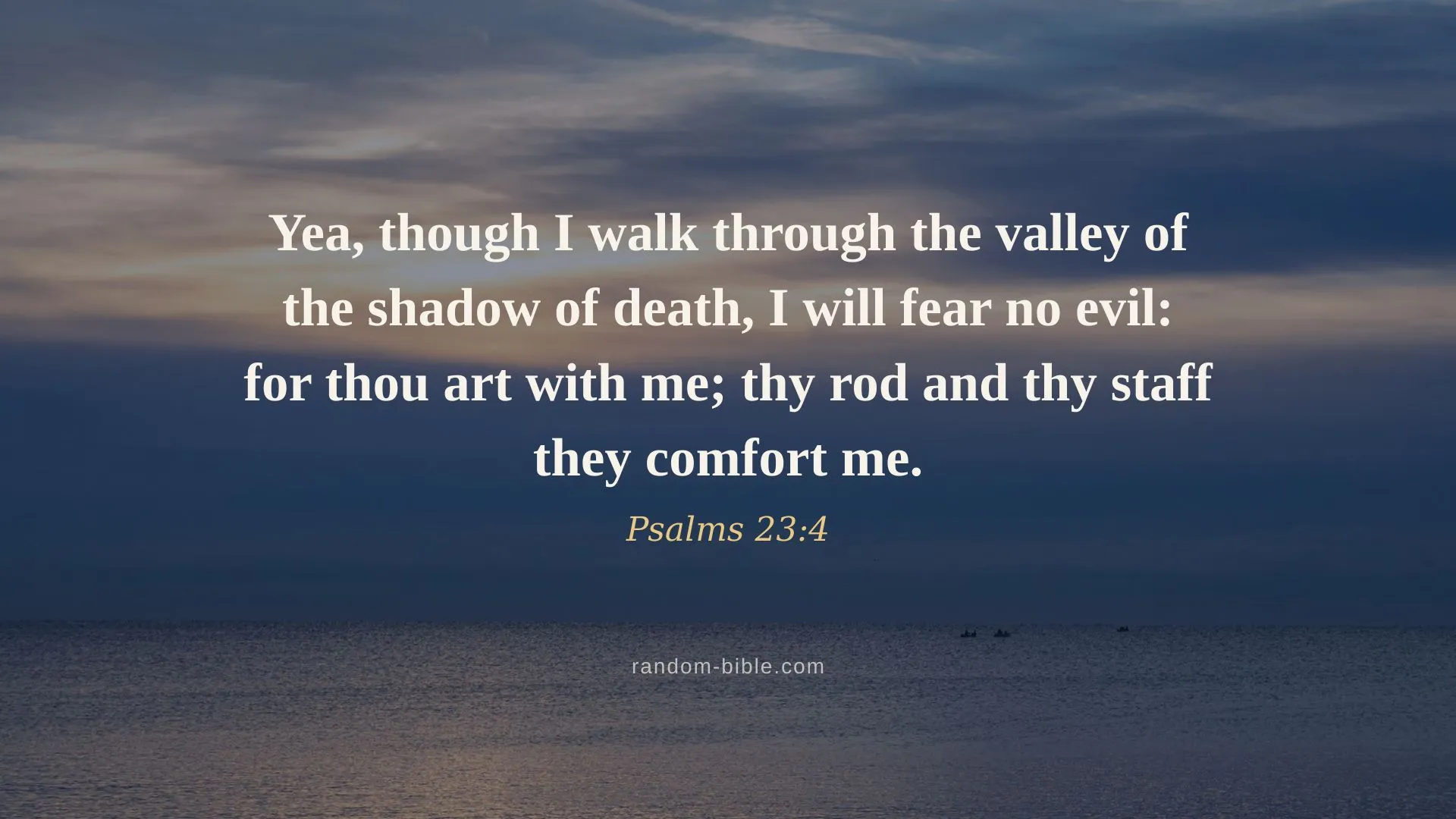 Psalms 23:4 — desktop Bible verse wallpaper